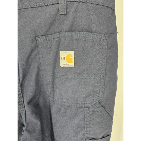 Carhartt Mens Size 36x32 CCat 2 NFPA Work Pants Navy Blue - Picture 4 of 6